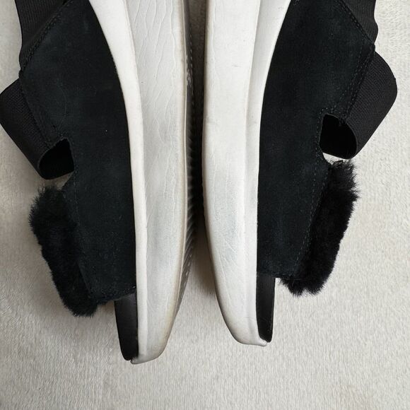 UGG Silverlake Sandals Sheepskin Black Logo Chunky Platform 7.5 - Picture 5 of 11